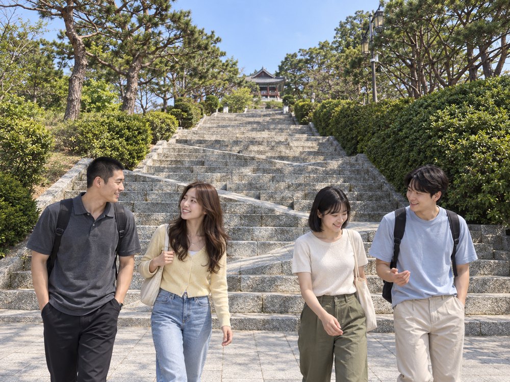 계단에서만 촬영한 사진